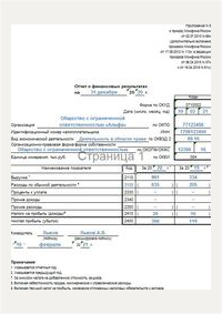 Отчет о финансовых результатах
