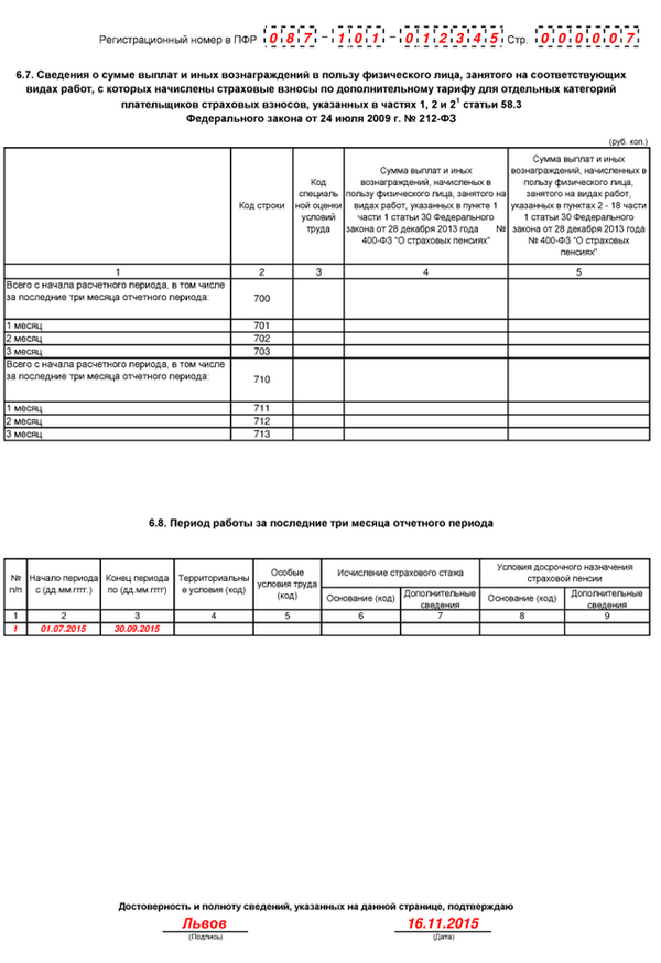 Новая форма РСВ 1 за 2015 год