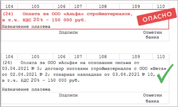 Назначение платежа в платежном поручении в 2025 году