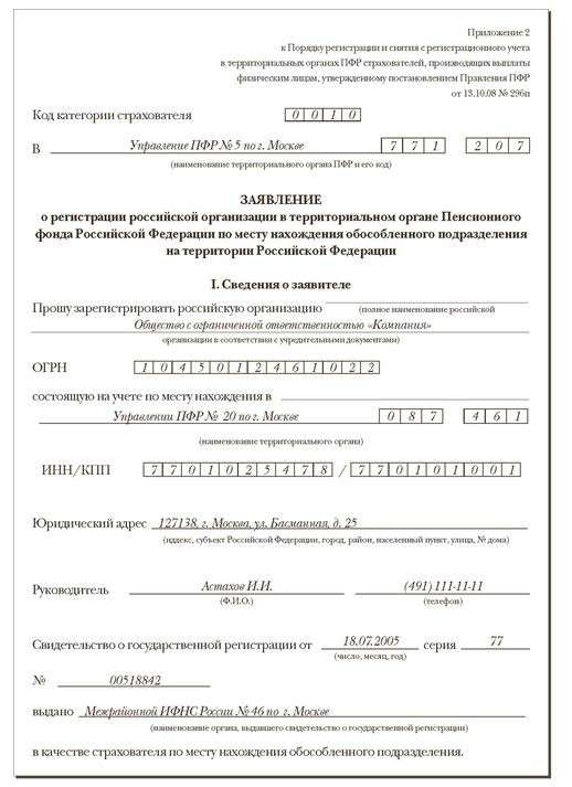 Как встать на учет в ПФР и ТФОМС при открытии обособленного подразделения